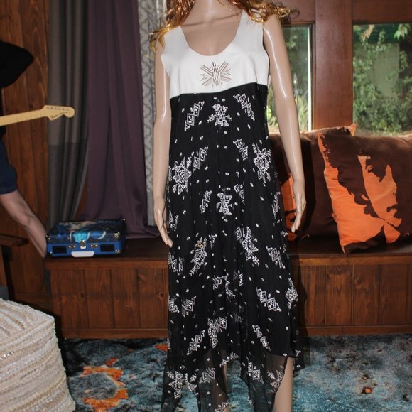 Twelfth Street Cynthia Vincent Silk &Leather Dress - Picture 3 of 12